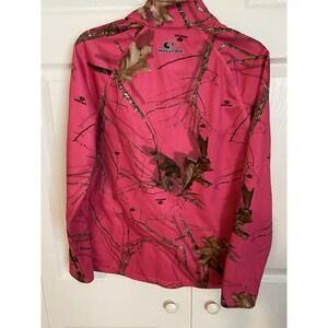 Mossy Oak Girls Pink Camouflage 1/4 Zip Sweatshirt M (8-10)